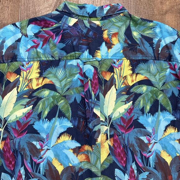 Tommy Bahama Short Sleeve Shirt All Over Print Fuego Palms Rayon Camp Casual XXL - Picture 14 of 15